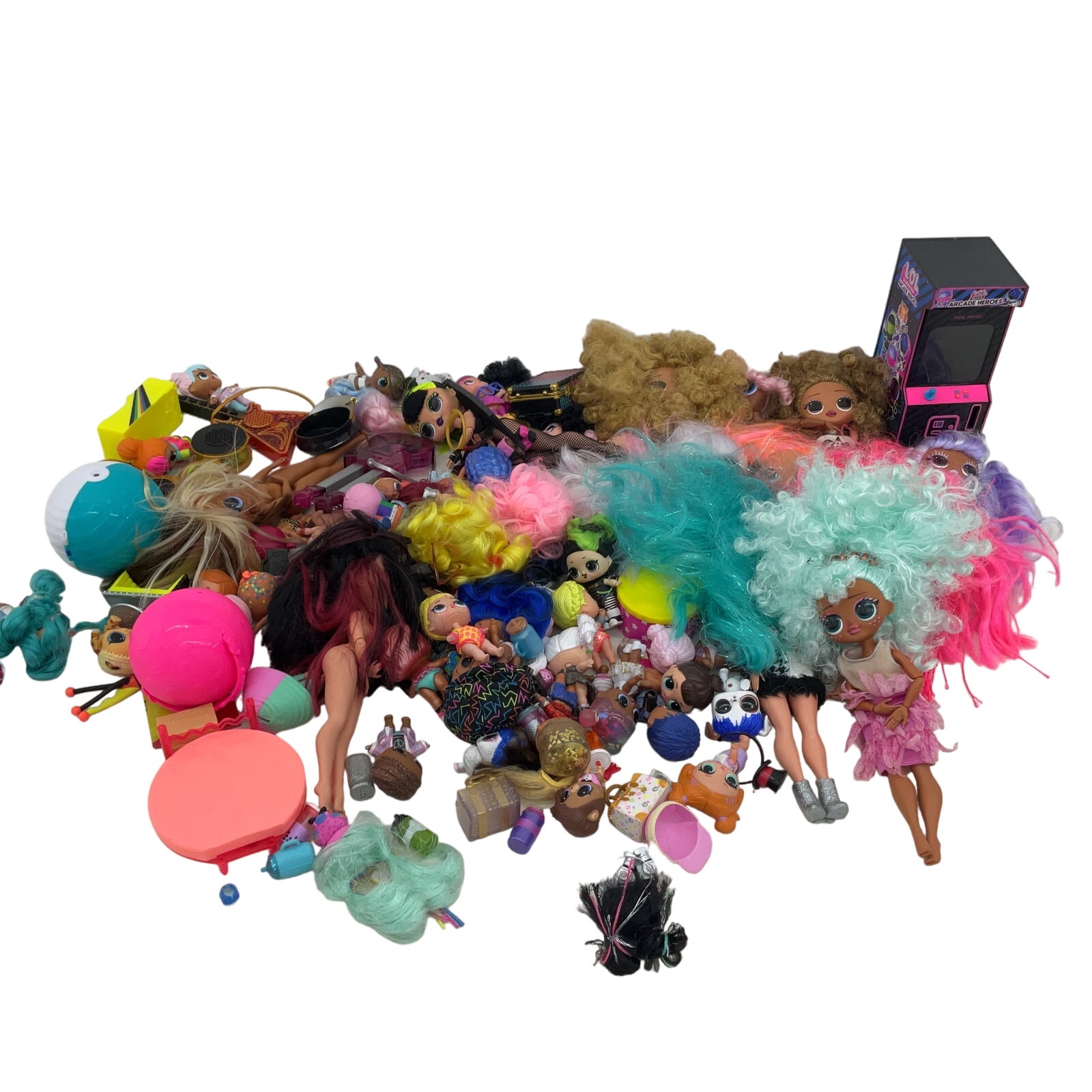 Large Mixed LOT 10 lbs MGA LOL OMG Surprise Big Lil Sistas Fashion Play Dolls