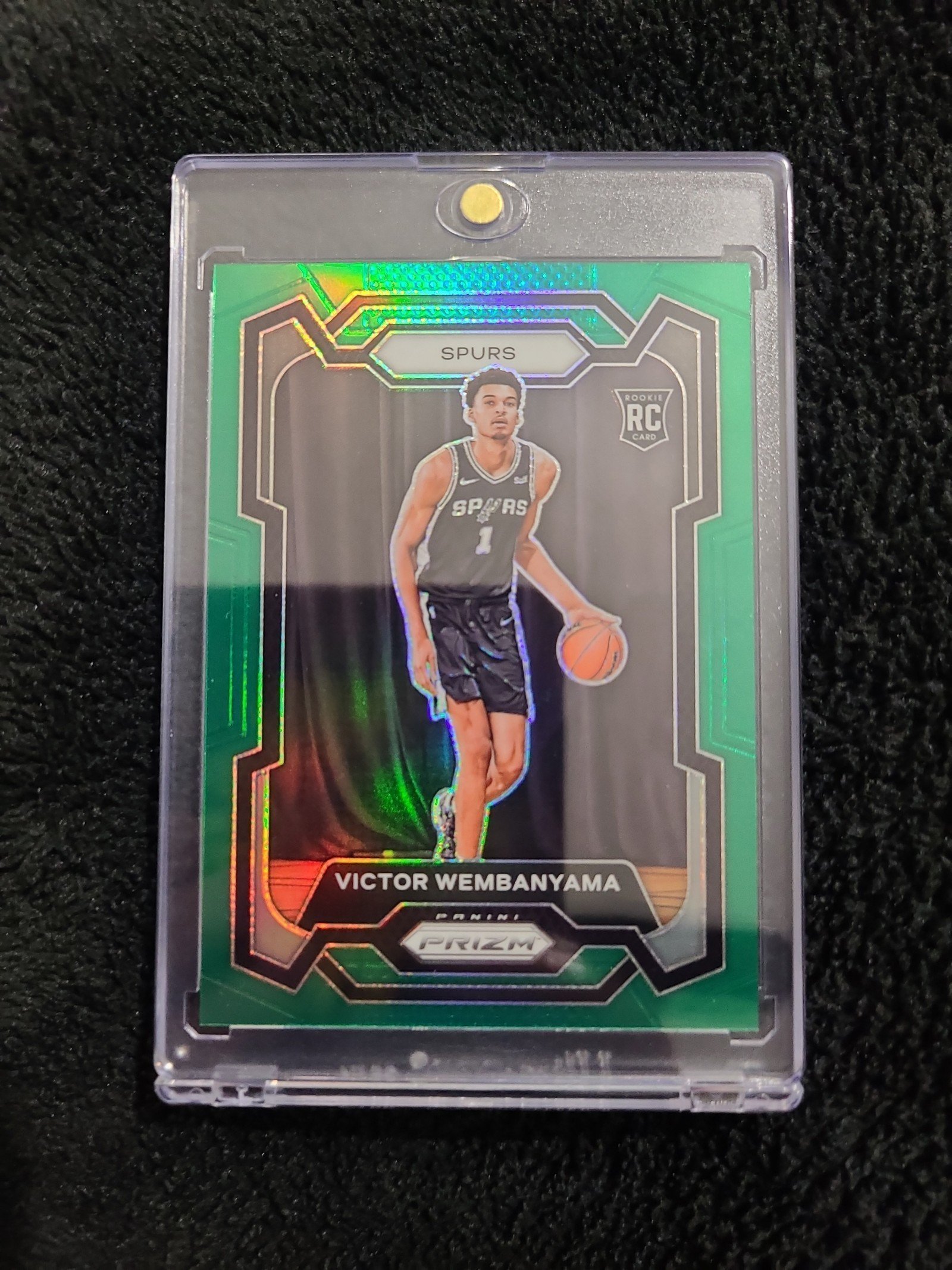2023 VICTOR WEMBANYAMA GREEN SILVER PRIZM ROOKIE SAN ANTONIO SPURS NBA SP