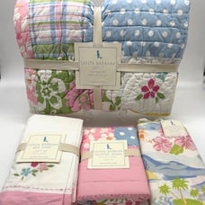 Pottery Barn Kids Santa Barbara Toddler Quilt~Crib Bedskirt~Crib Sheet~Sm Sham