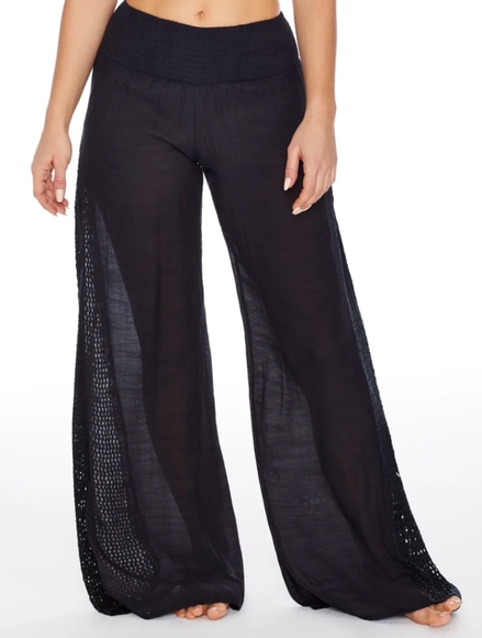 Elan Crochet Panel Cover-up Pants