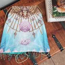 Mind of the Mantra - The Sahasrara Halter Tops with Bead Trim - S
