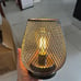 NEW Metal Cage LED Lantern Battery Powered Cordless Accent Light Set of 2