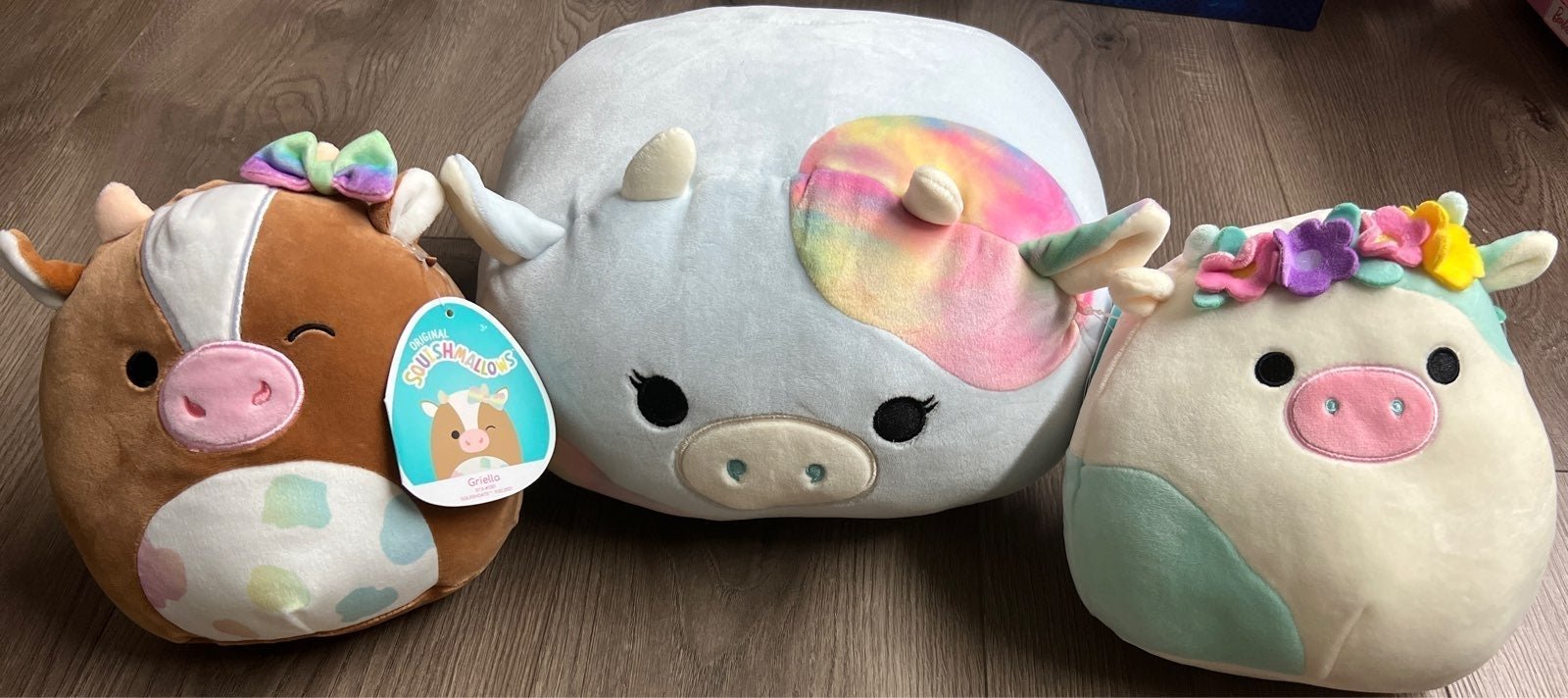 Squishmallows cow belana bundle of 3