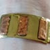 Vtg.Rare brass & Copper hammered edge cuff bracelet