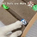 Large Durable Vertical Cat Scratcher With Ball Toys, Wear-resistant Corrugated