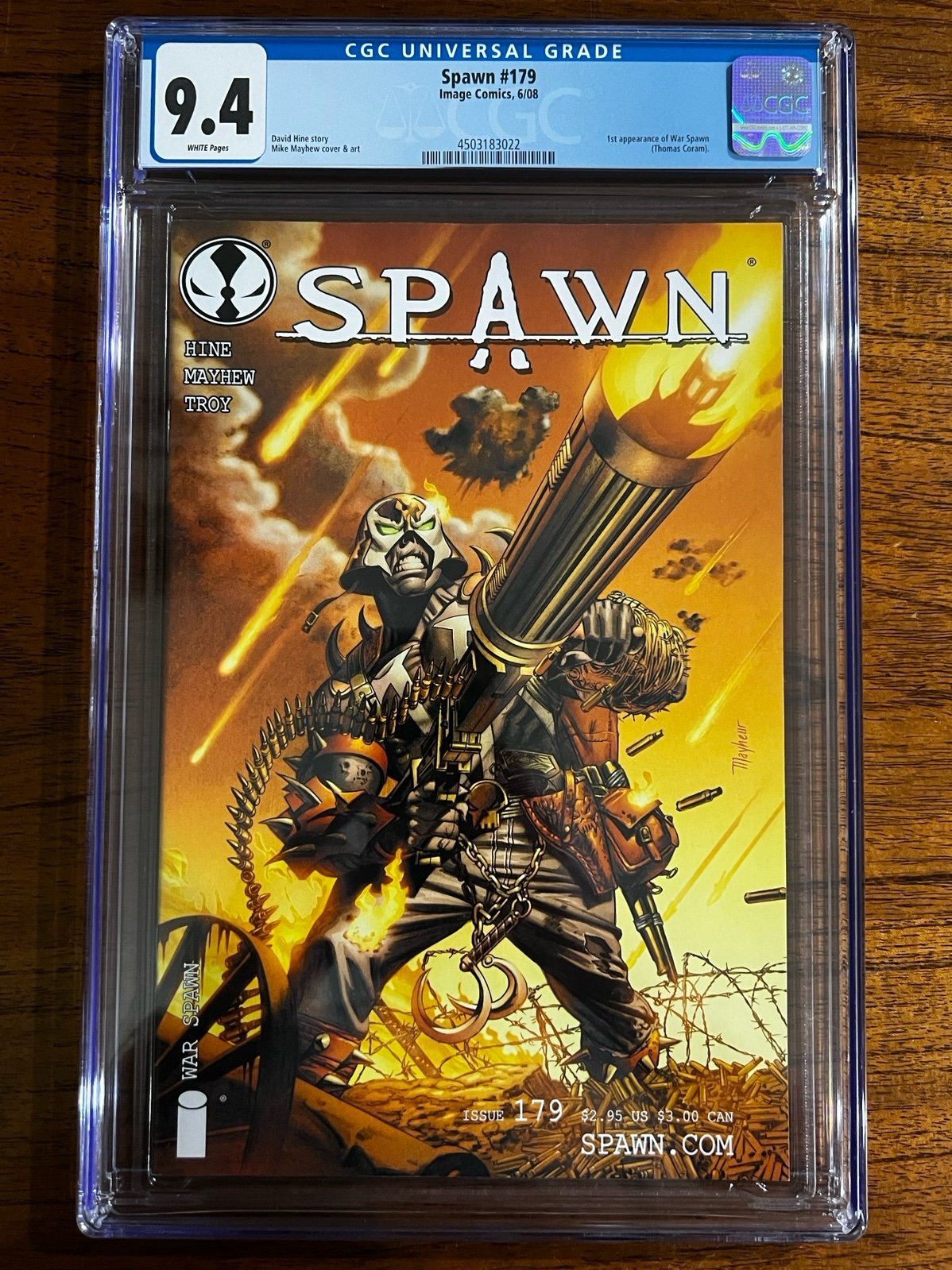2008 IMAGE SPAWN #179 LOW PRINT RUN FIRST APPEARANCE WAR SPAWN GRADED CGC 9.4 WP
