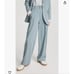 Madewell Womens The Neale Drapeweave Straight Leg Trouser Pant Size 14 Teal Blue