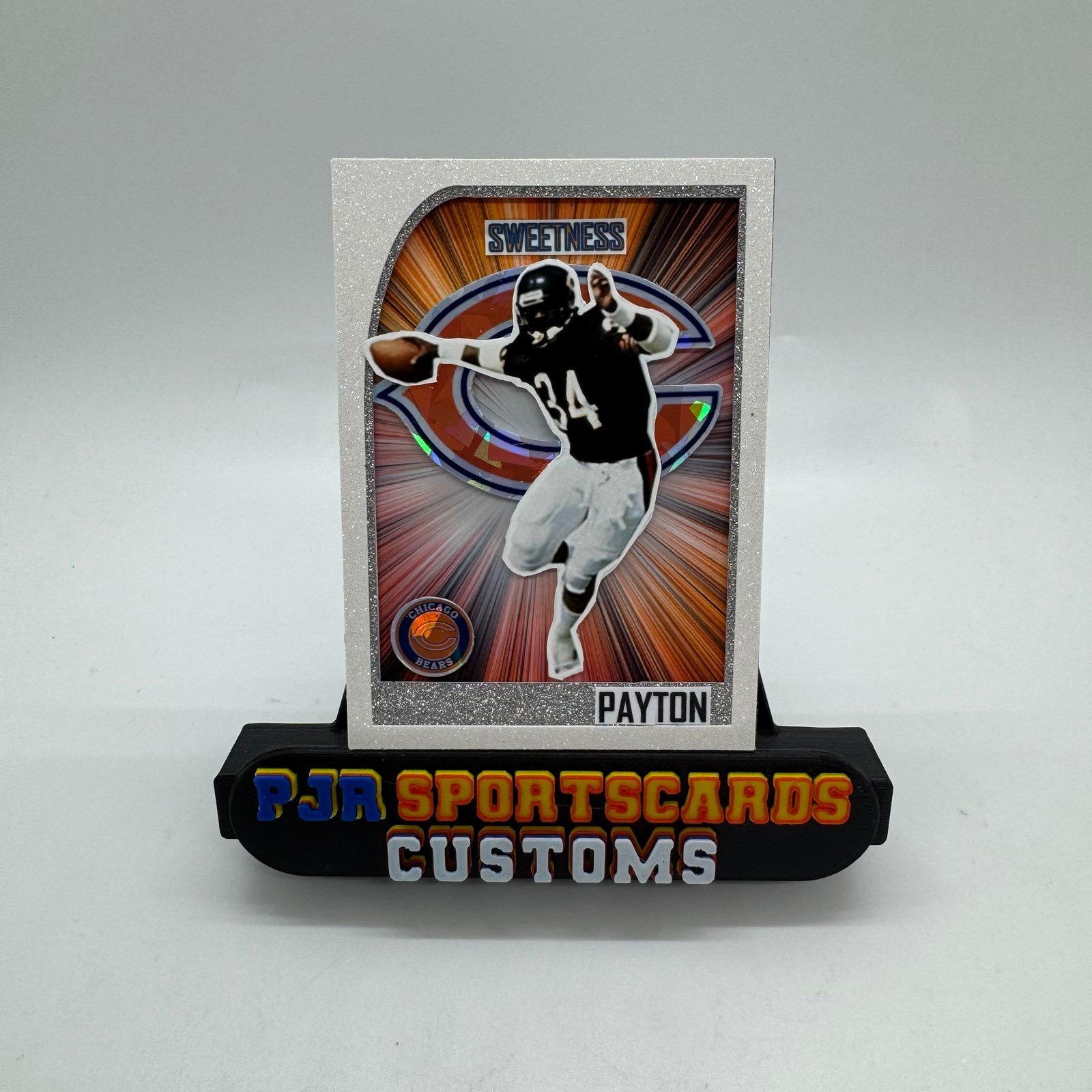 Custom made art card ACEO of Walter Payton Chicago Bears