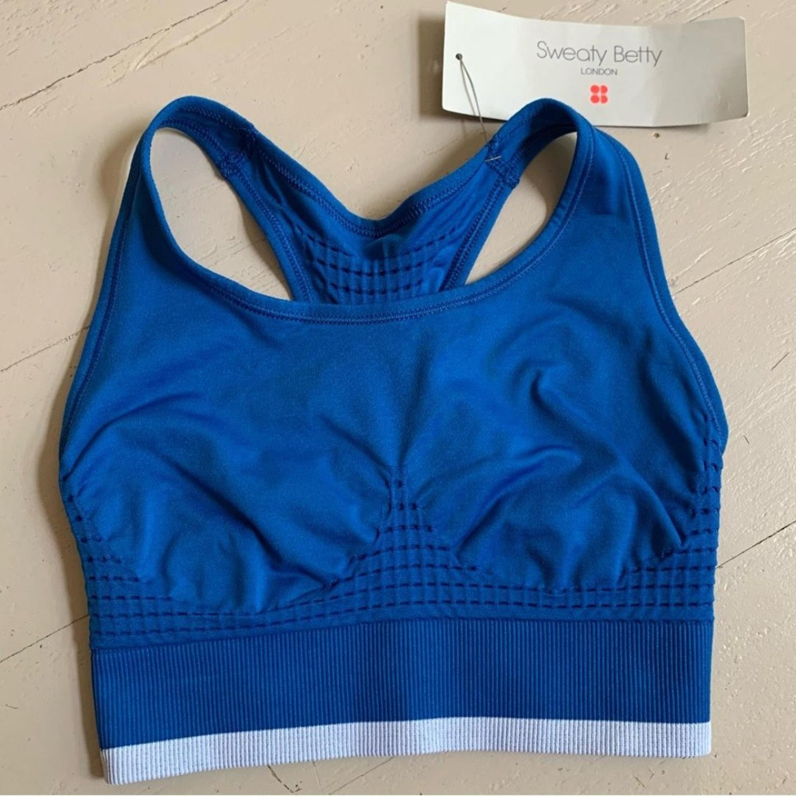 NWT women’s Oxford blue seamless stamina workout sport bra size XS - Sweaty Betty