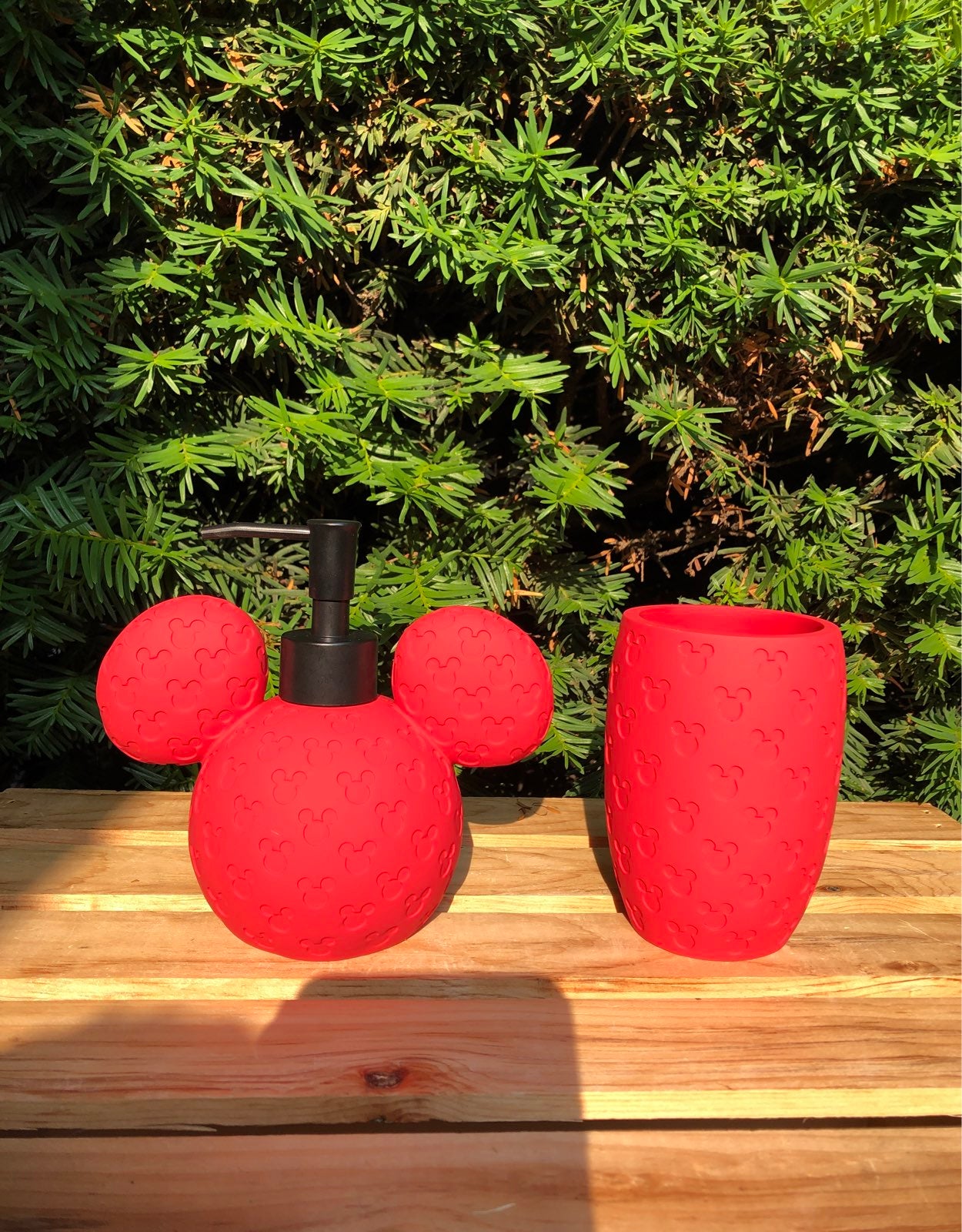 Disney Mickey Mouse Soap Dispenser & Cup