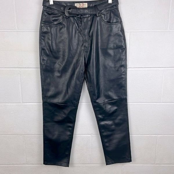 We The Free faux leather cropped ankle skinny pant