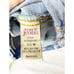 Highway Jeans Medium M Distressed Faded Long Denim Jean Jacker 3/4 Sleeve EUC