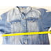 Highway Jeans Medium M Distressed Faded Long Denim Jean Jacker 3/4 Sleeve EUC