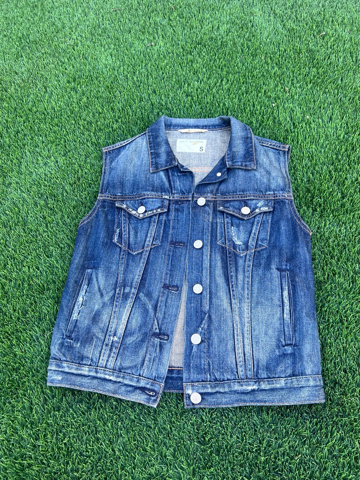 NWT Rag and Bone Demin Jacket Vest Size Small