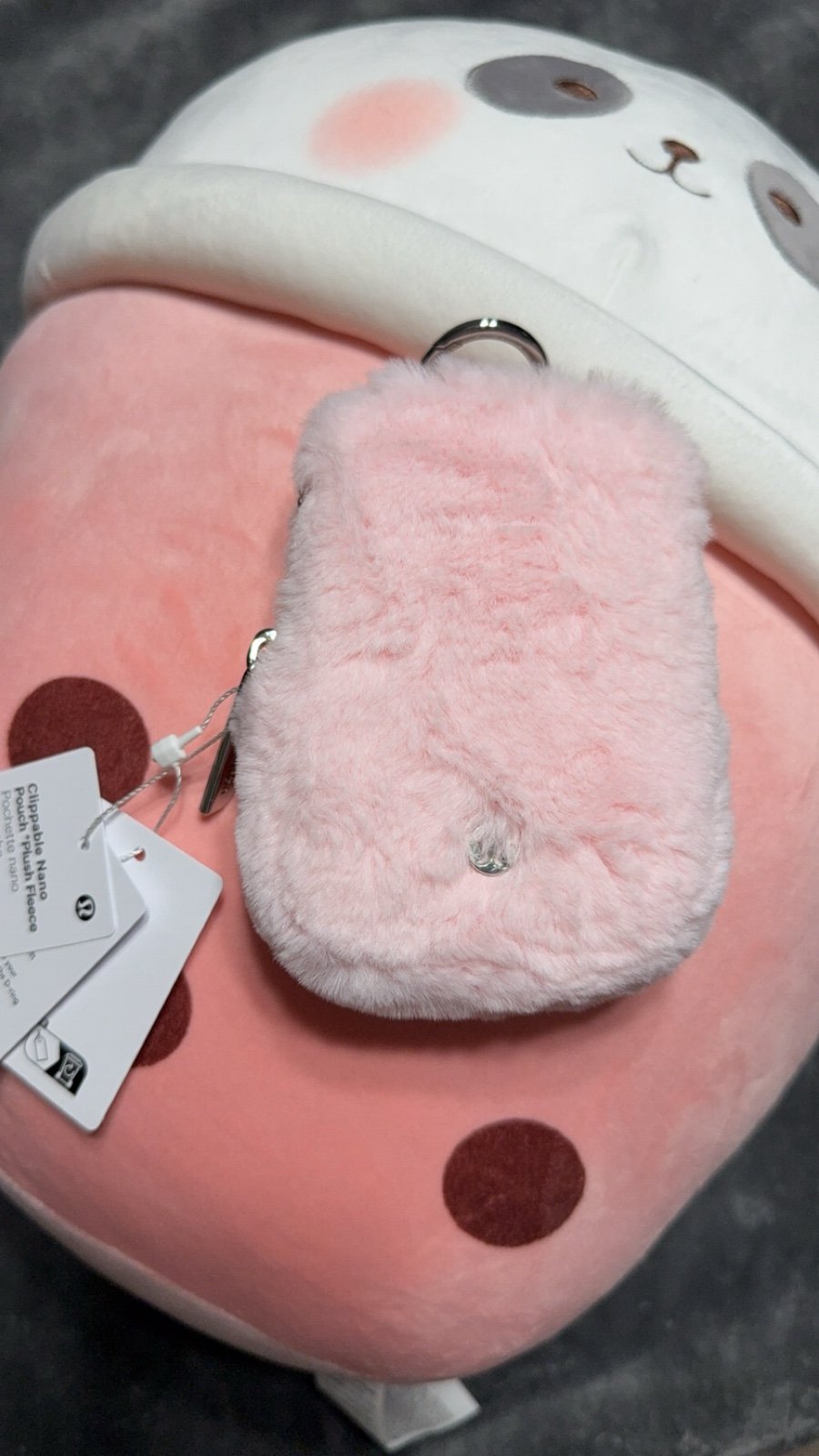 lululemon clippable nano pouch plush fleece