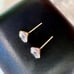 New! Solid 10K Gold Diamond Stud Earrings Perfect Everyday Earrings 10k Gold