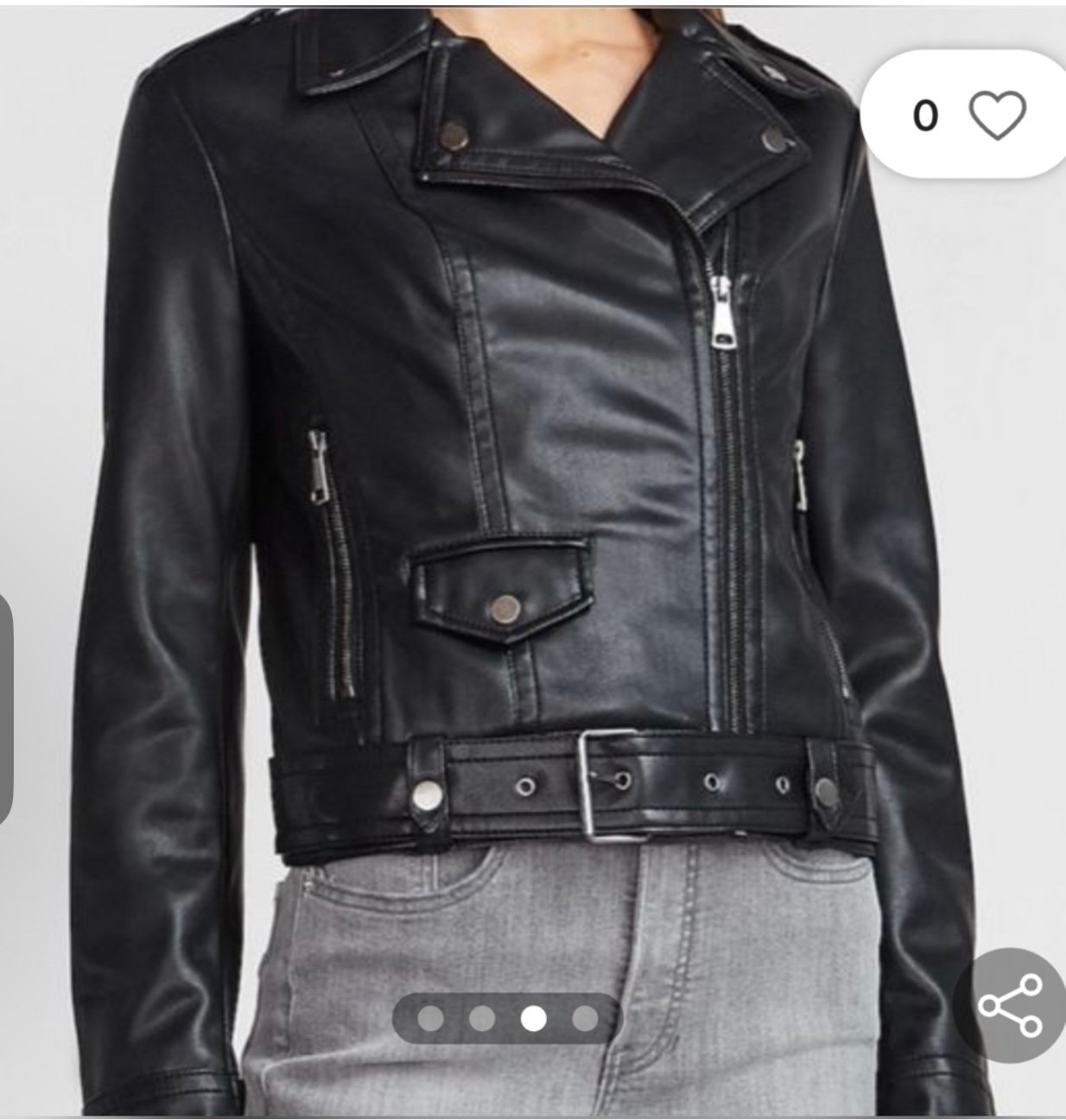 Express Black Faux Leather Jacket