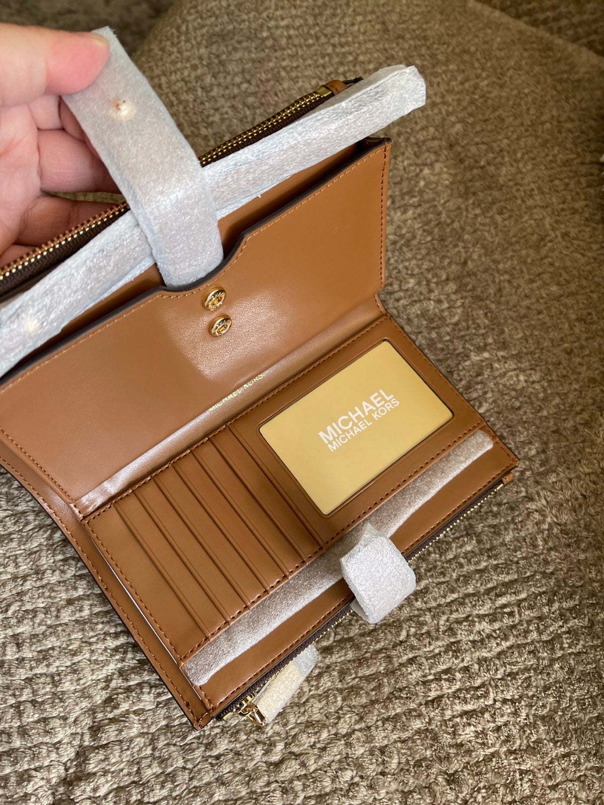 Michael Kors double zip wallet sales and crossbody bundle