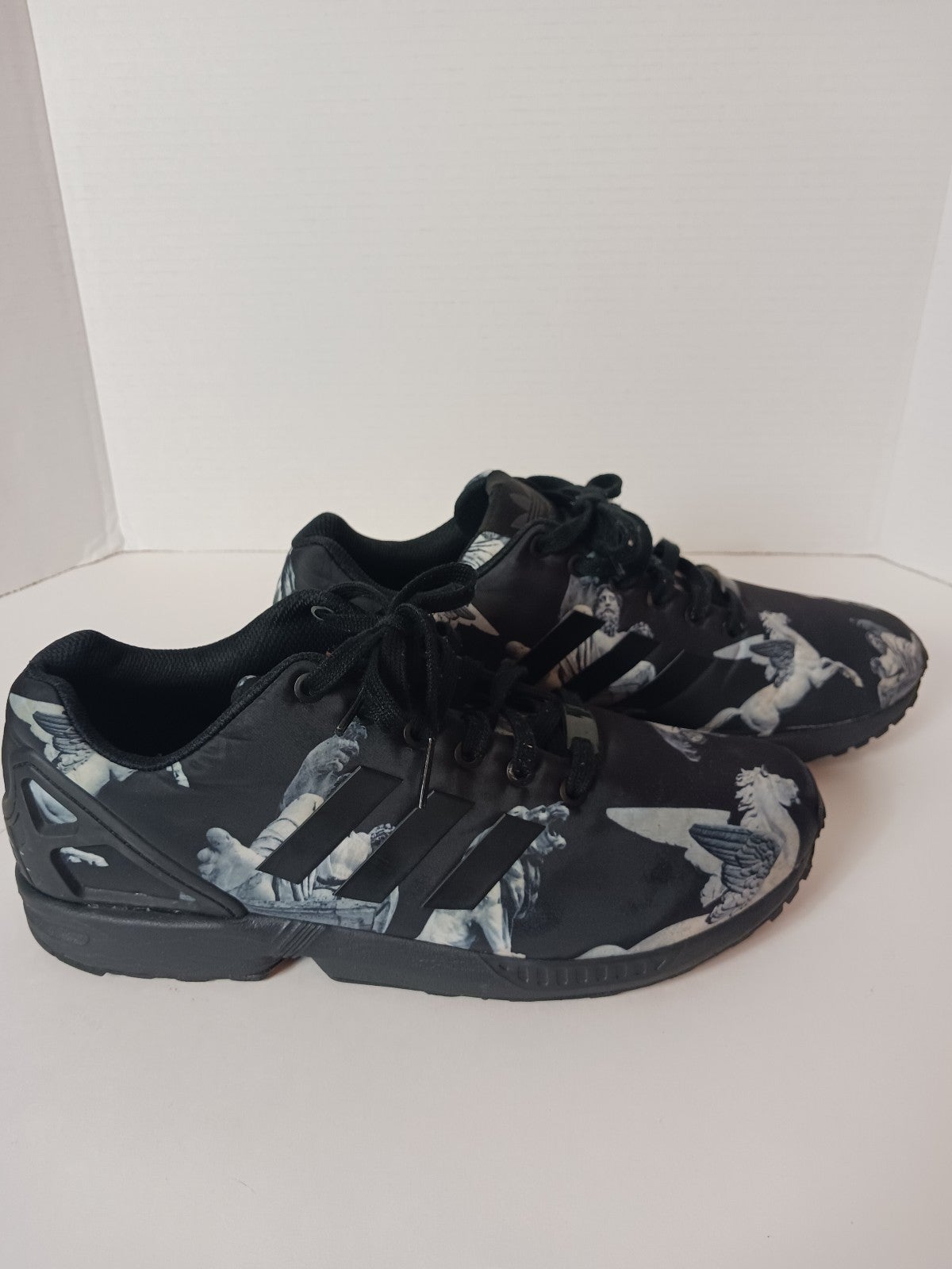 Adidas ZX Flux Mythology Sneakers Black B34138 Lace Up Low Top Shoes Men’s Sz 10