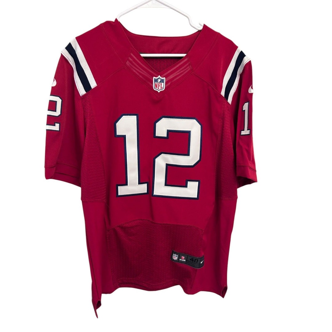 Nike Tom Brady Men's On-Field Football Jersey New England Patriots #12 Red M