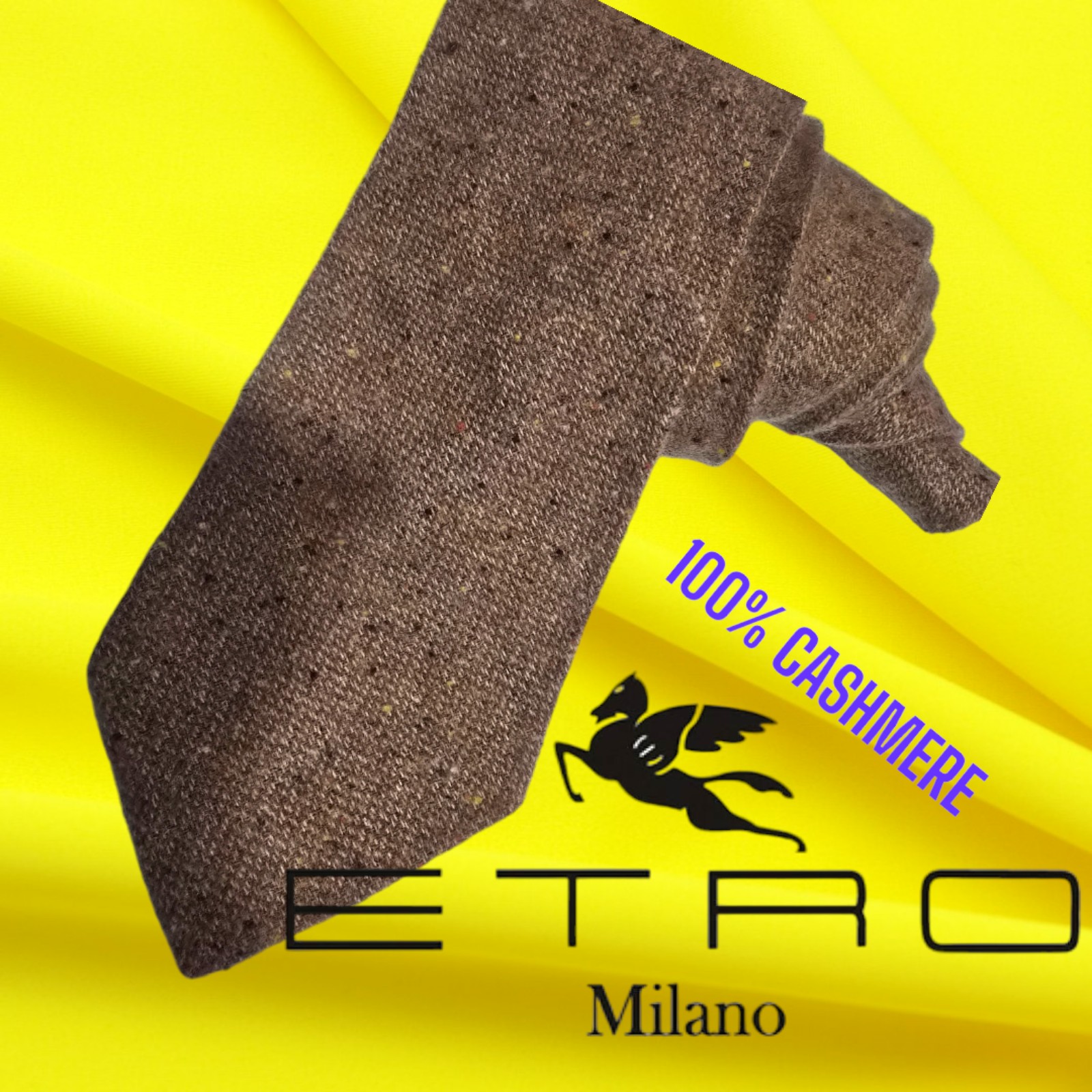 ETRO MILANO LUXURY 100 %ITALIAN CASHMERE NECKTIE, NWT