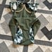 Mara Hoffman sea tree one piece bustier swimsuit size large