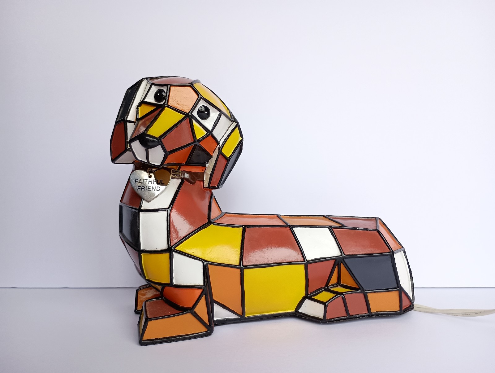 Rare 08Ashton DrakeDachshund Wennier Dog Lighted Sculpture Lamp Faithful Friend