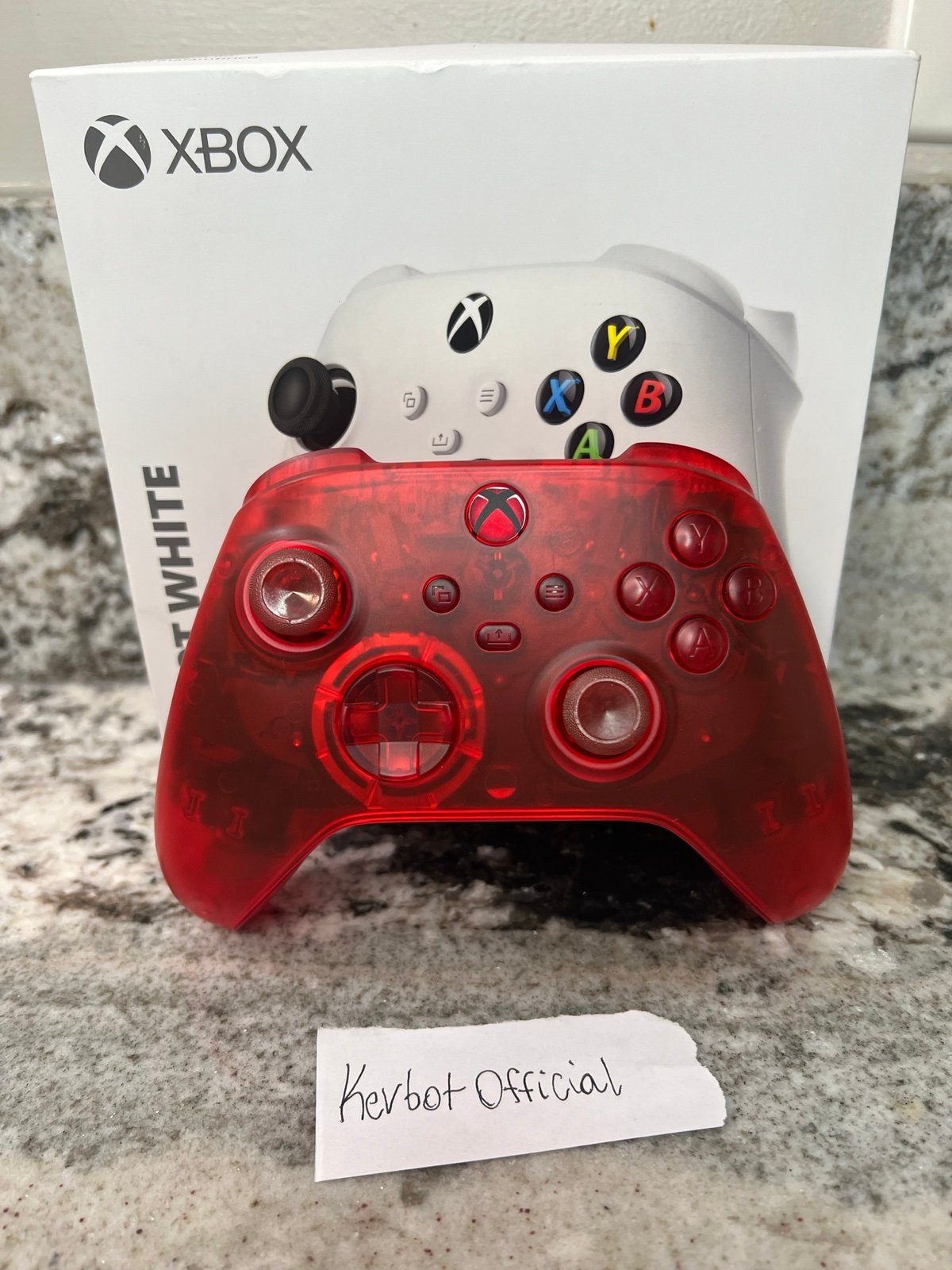 Custom Clear Red Xbox Controller