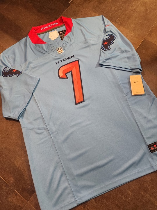 CJ Stroud Houston Texas H-Town Baby Blue Jersey #17 Size XL