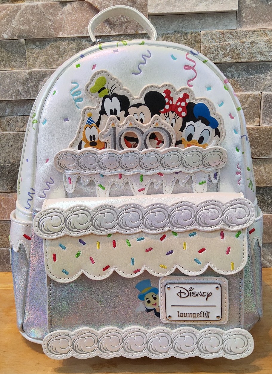 LOUNGEFLY DISNEY 100 CELEBRATION CAKE MINI BACKPACK