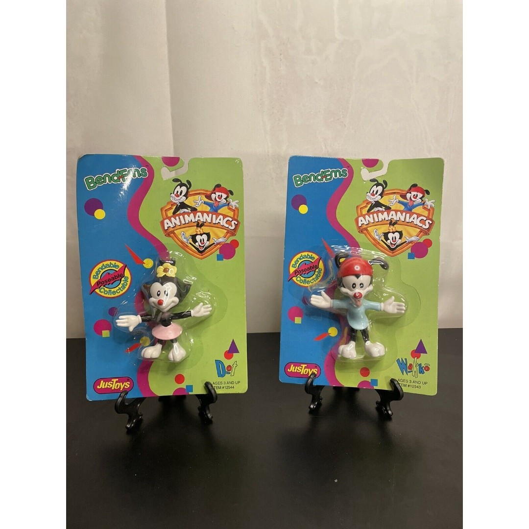 Animaniacs Bend-Ems Set Of 2 Wakko and Dot Sealed New In Box