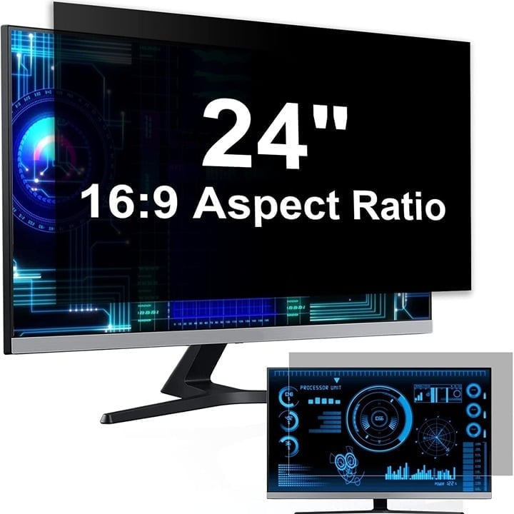 24 Inch Computer Privacy Screen Filter for 16:9 Widescreen Monitor Anti Blue