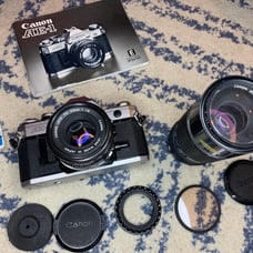 Canon AE-1 Program 35mm SLR Camera With Lenses Bundle Fully Film Tested USA