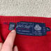 Vintage Lord & Taylor Red Lambswool V-Neck Sweater Mens Large Classic Knitwear