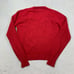 Vintage Lord & Taylor Red Lambswool V-Neck Sweater Mens Large Classic Knitwear