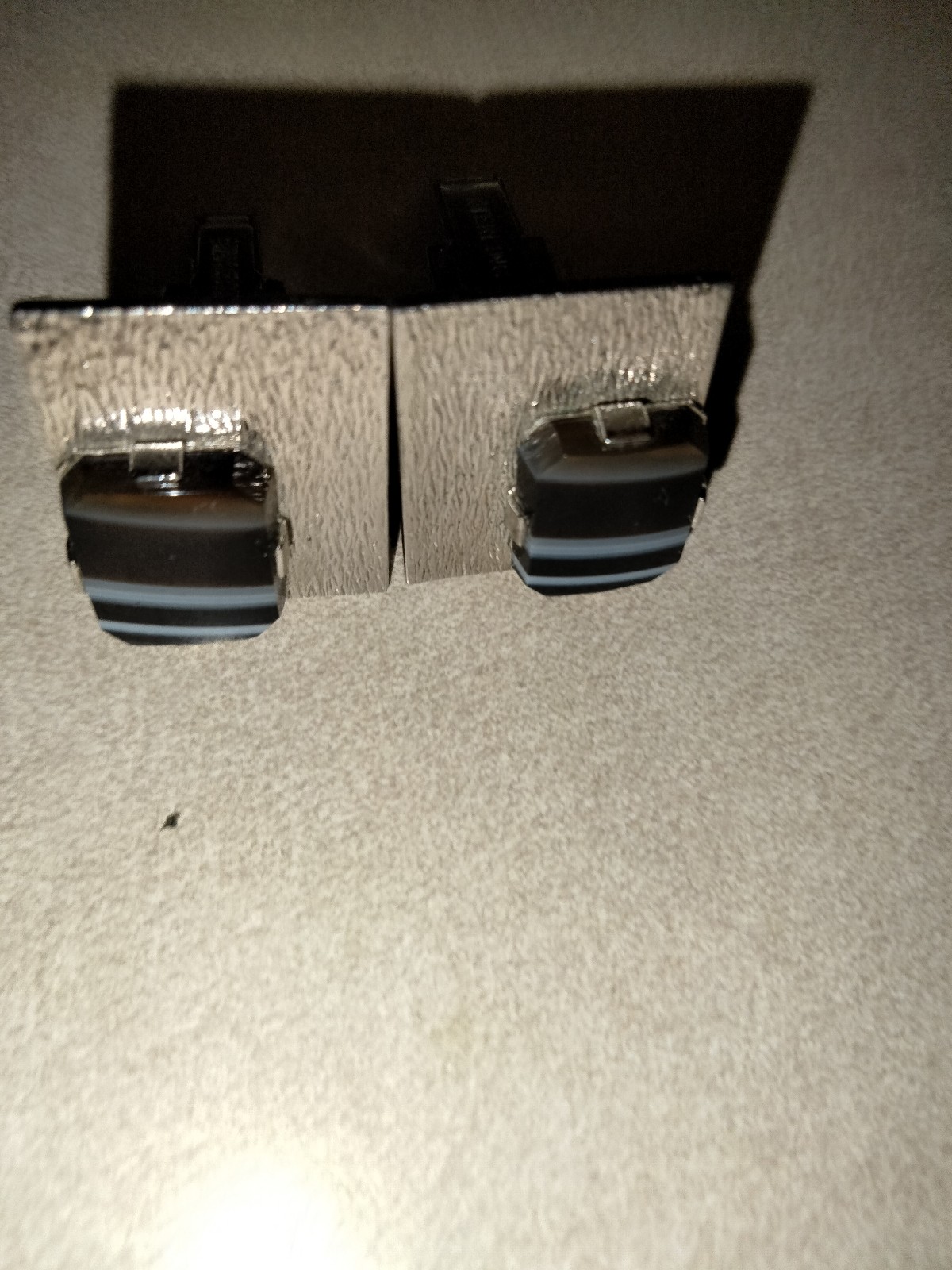 Vintage Sterling Silver Cufflinks with Gemstone