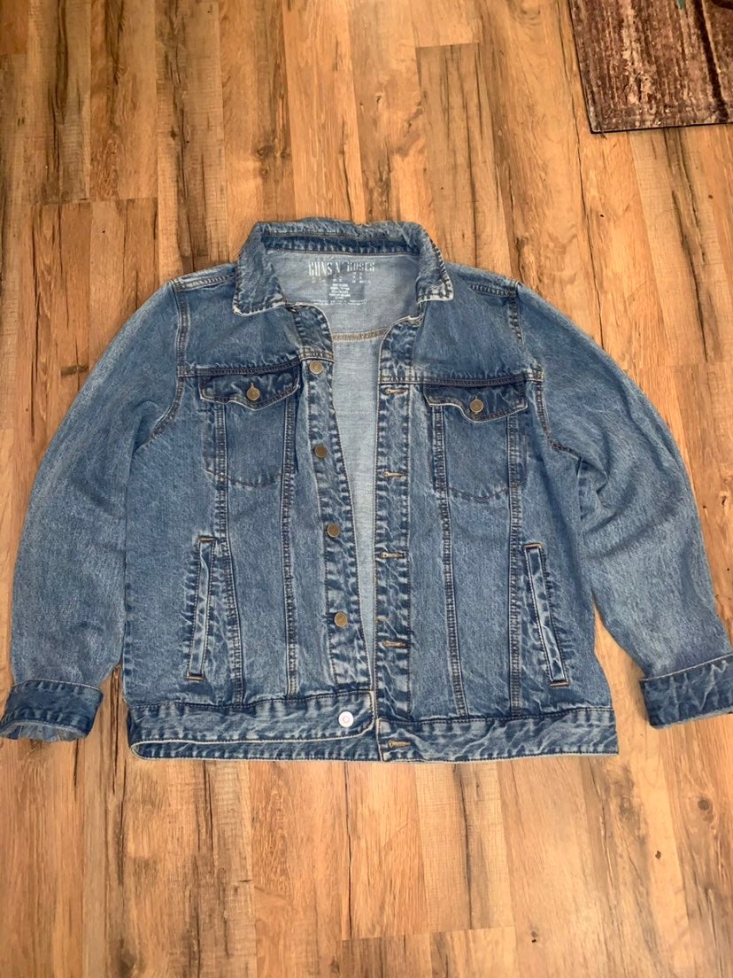 Guns N’ Roses Denim Jacket // Flame Card