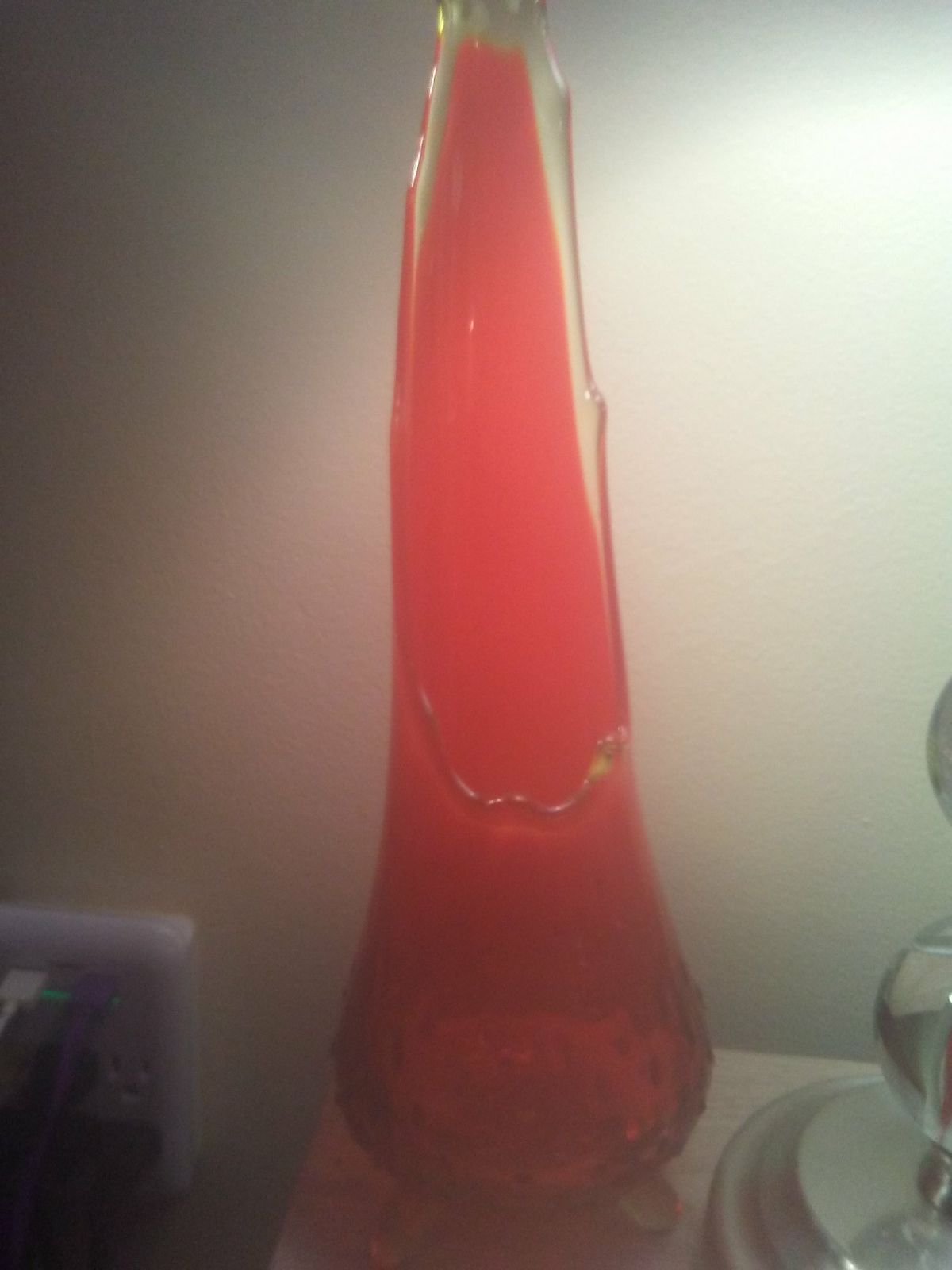 Amberina Viking murano vase