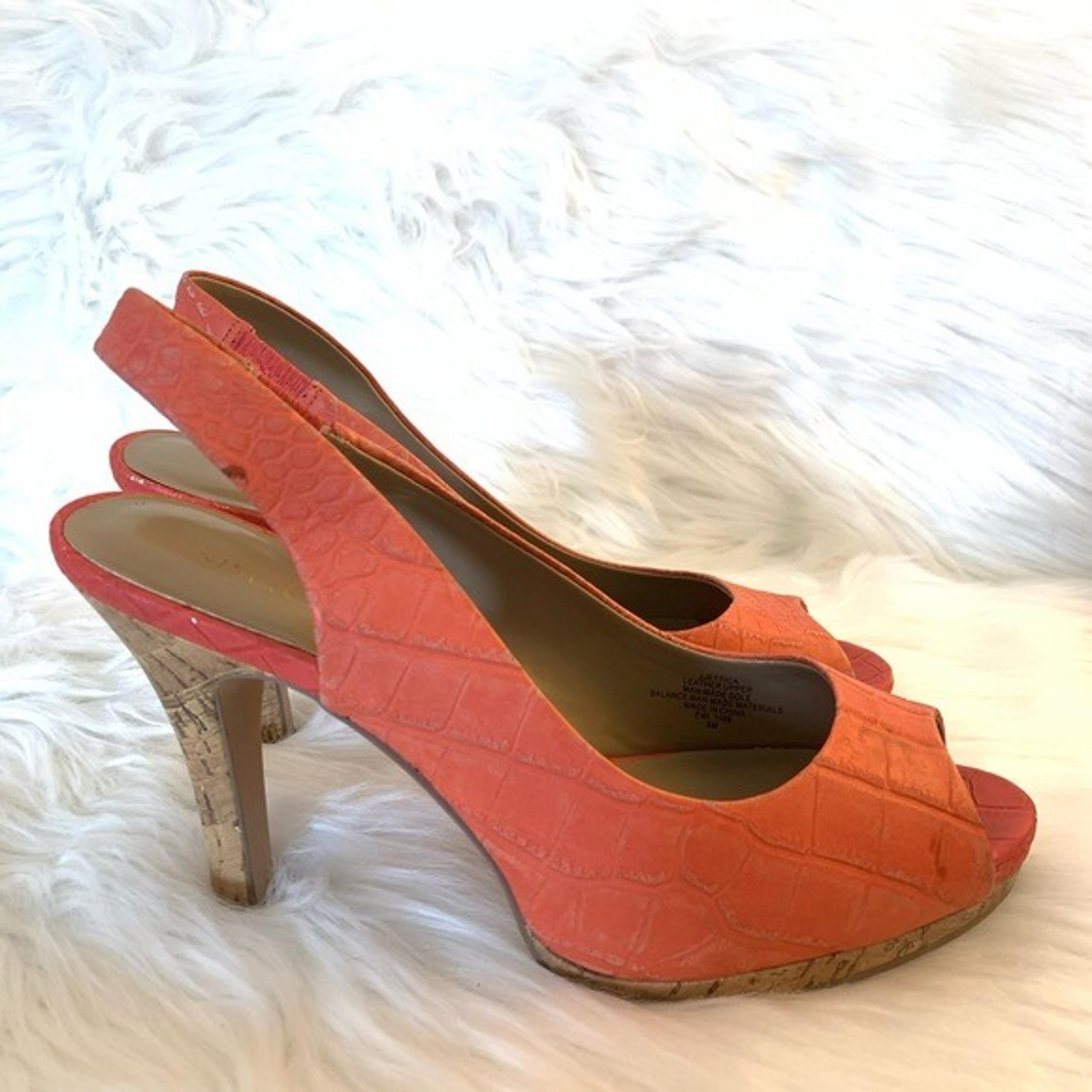 Nine and Co Salmon Slingback Heels 8