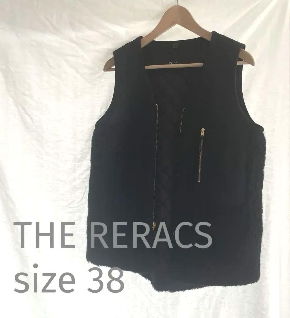 【Like New】THE RERACS Boa Vest Black Size 38