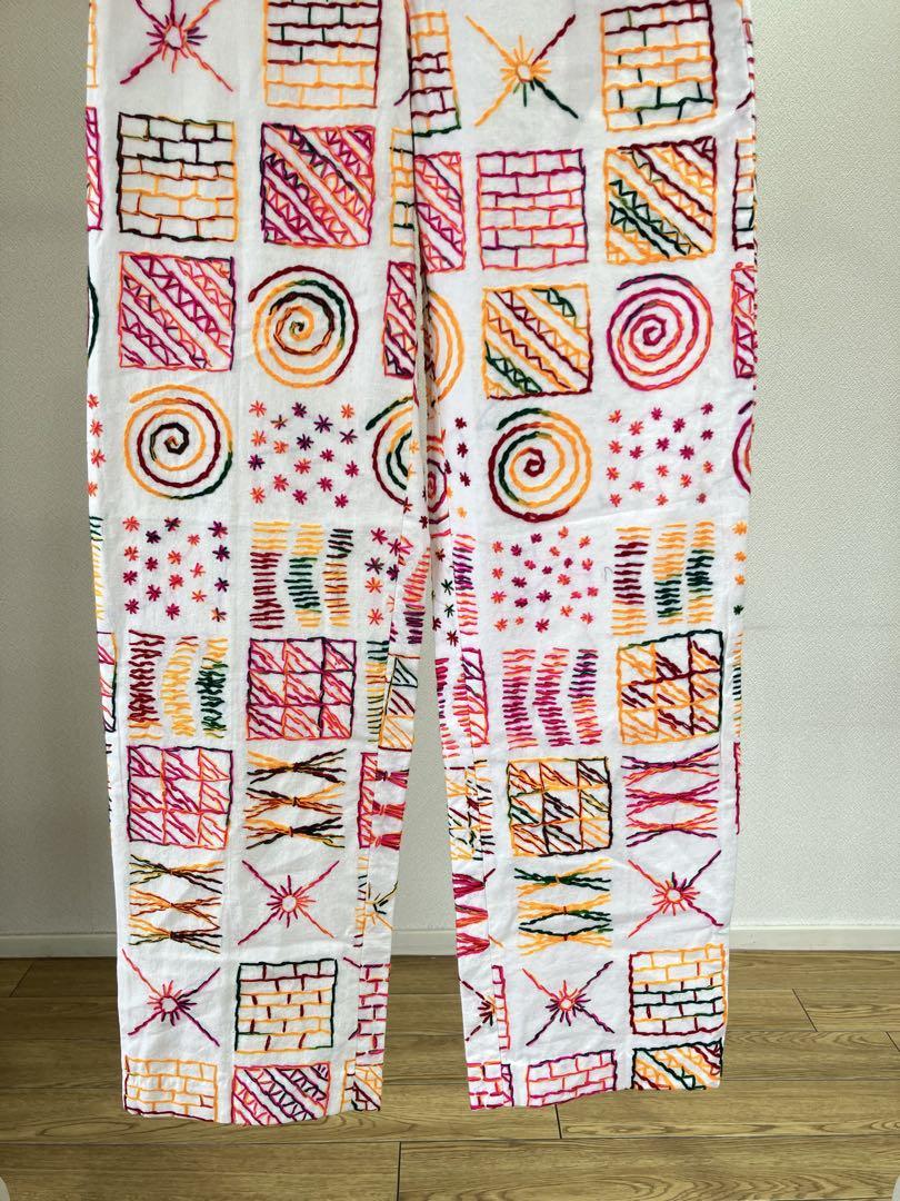最大12%OFFクーポン New Bode Doodle Stitch Trousers Embroidered Pants パンツ