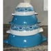 Vintage Pyrex Horizon Blue Set of 4 Cinderella Mixing/Nesting Bowls 441-444 VGC