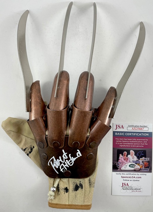 Robert Englund Signed Freddy Krueger Supreme Replica Metal Glove JSA COA
