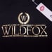 WILDFOX COUTURE GOLD CRESTED WILDFOX LOGO BLACK LONG SLEEVE LIGHTWEIGHT SHIRT XS