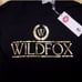 WILDFOX COUTURE GOLD CRESTED WILDFOX LOGO BLACK LONG SLEEVE LIGHTWEIGHT SHIRT XS