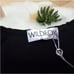 WILDFOX COUTURE GOLD CRESTED WILDFOX LOGO BLACK LONG SLEEVE LIGHTWEIGHT SHIRT XS