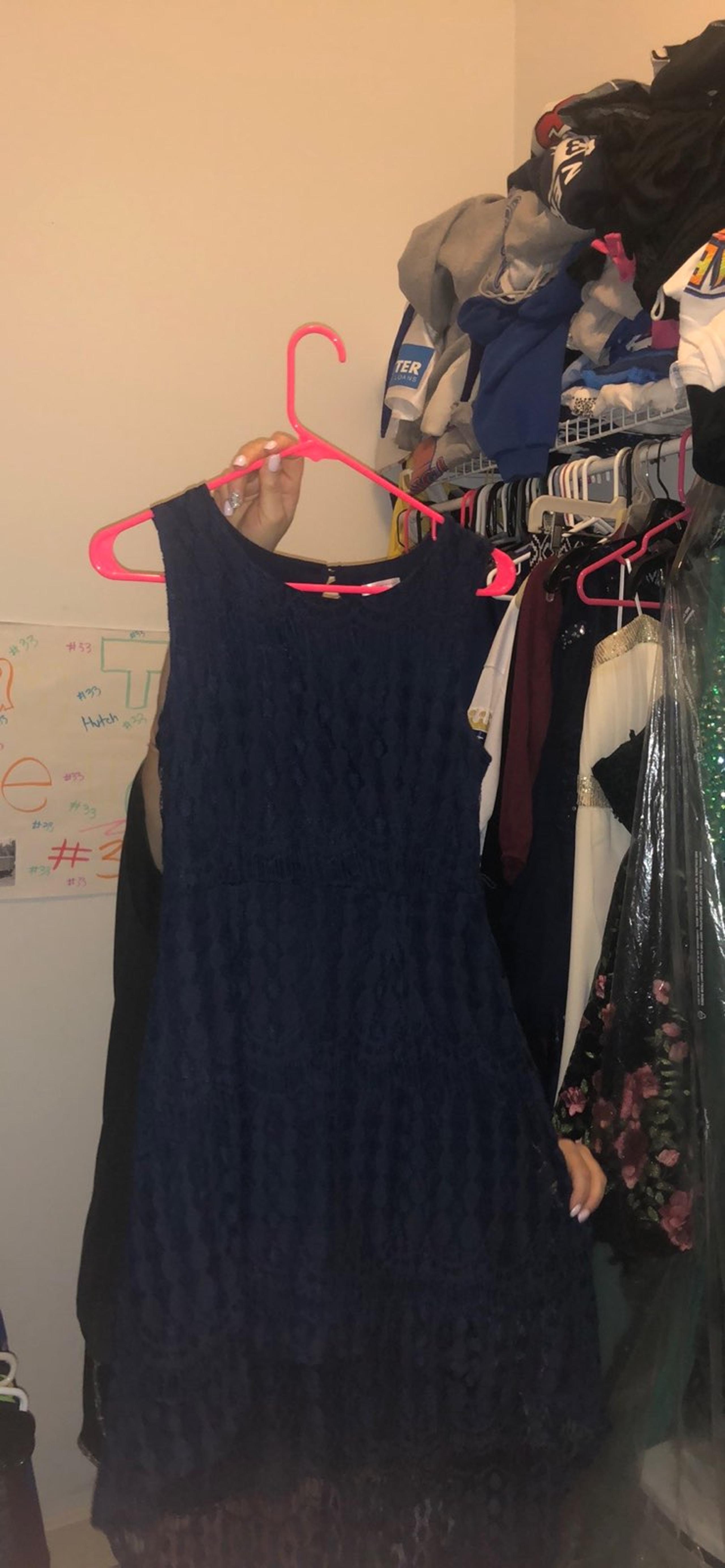 Navy High Low Dress