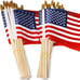 USA 4x6 in Wooden Stick Flag - July 4th Decoration