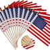 USA 4x6 in Wooden Stick Flag - July 4th Decoration