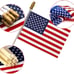 USA 4x6 in Wooden Stick Flag - July 4th Decoration